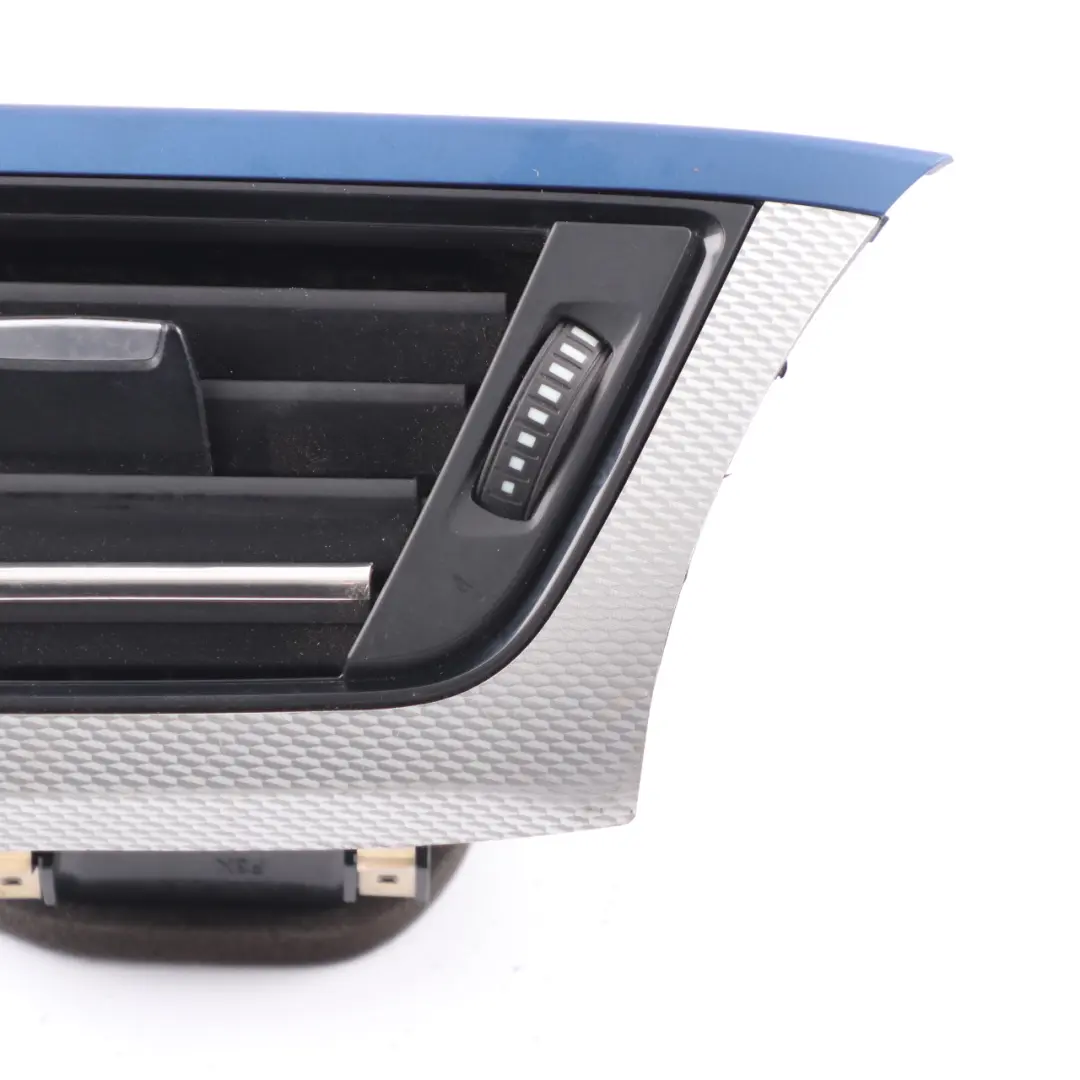 Vent BMW F30 F31 Fresh Air Grille Front Right O/S Trim Alu Blue to Dash with Part number 9231995 Dash Vent BMW F30 F31 Fresh Air Grille Front Right O/S Trim Alu Blue - SKU rhd-9231995-9 - Part number 9231995