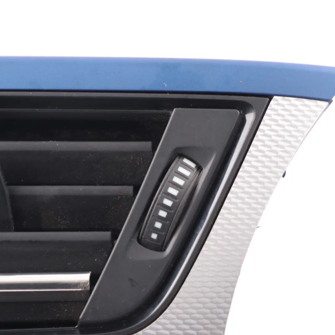 Vent BMW F30 F31 Fresh Air Grille Front Right O/S Trim Alu Blue to Dash with Part number 9231995 Dash Vent BMW F30 F31 Fresh Air Grille Front Right O/S Trim Alu Blue - SKU rhd-9231995-9 - Part number 9231995