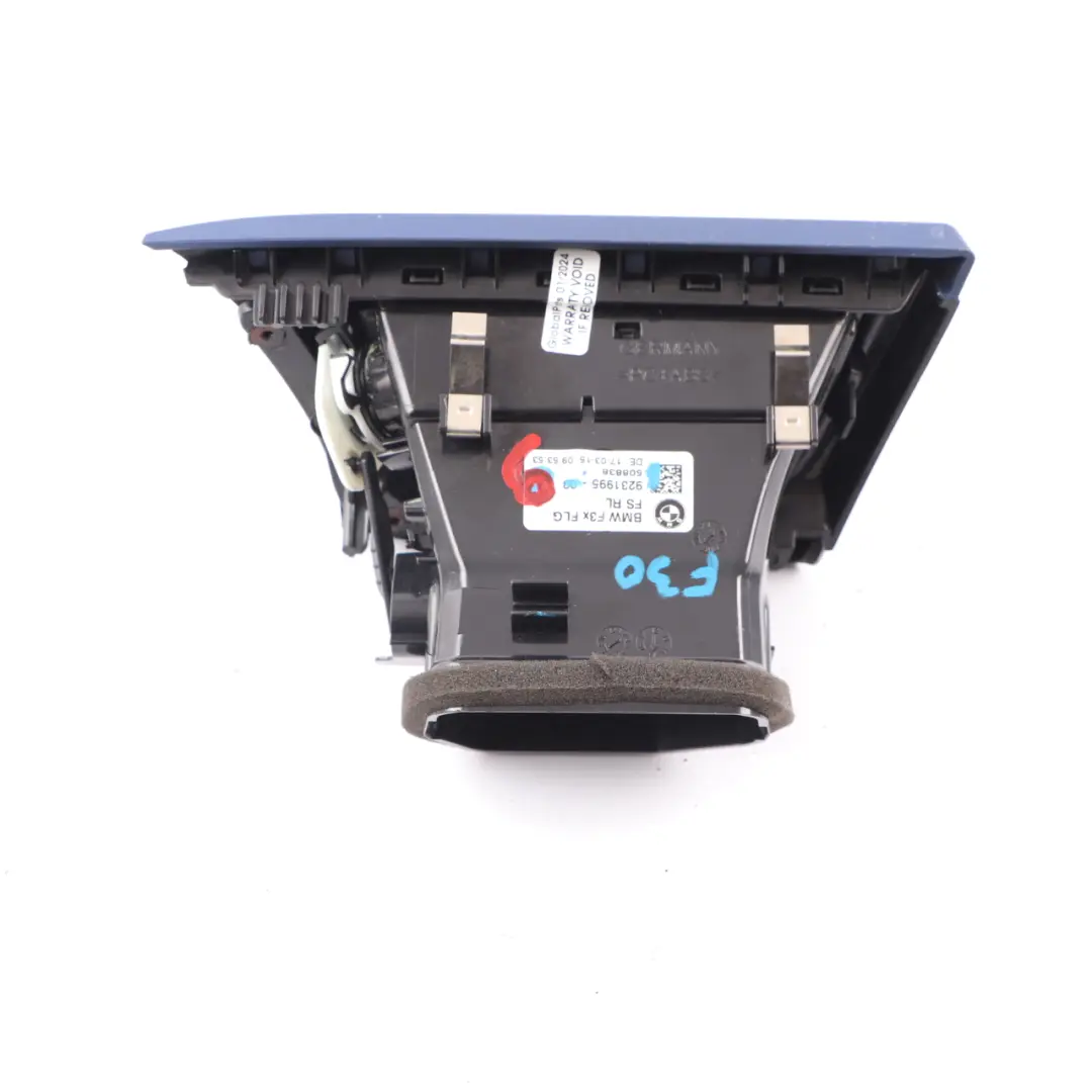 Dash Vent BMW F30 F31 Fresh Air Grille Front Right O/S Trim Alu Blue - SKU rhd-9231995-9 - Part number 9231995