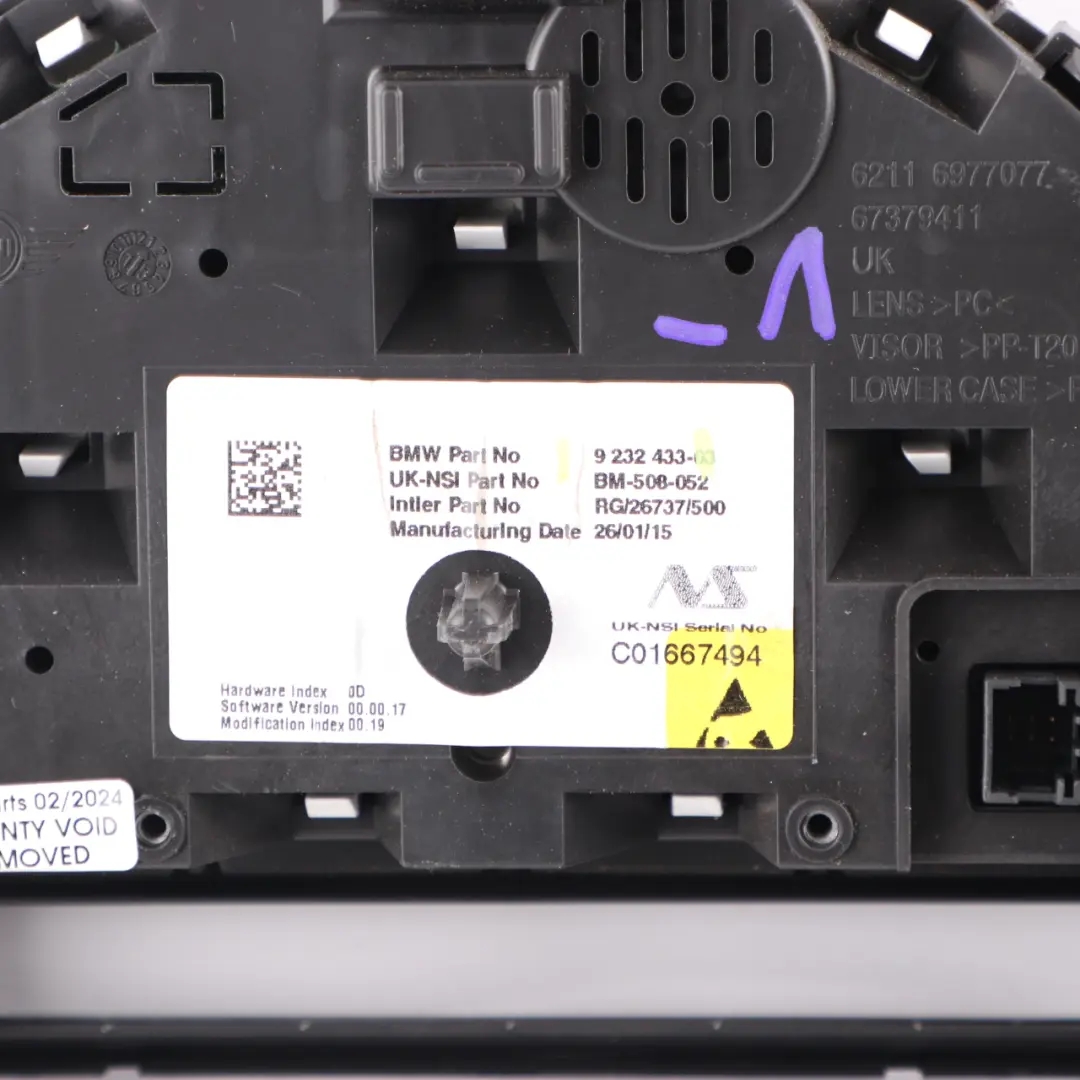 Speedometer Clock Mini R55 R56 LCI R61 JCW Speedo Instrument Cluster MPH to with Part number 9232433 Speedometer Clock Mini R55 R56 LCI R61 JCW Speedo Instrument Cluster MPH - SKU rhd-9232433-1 - Part number 9232433