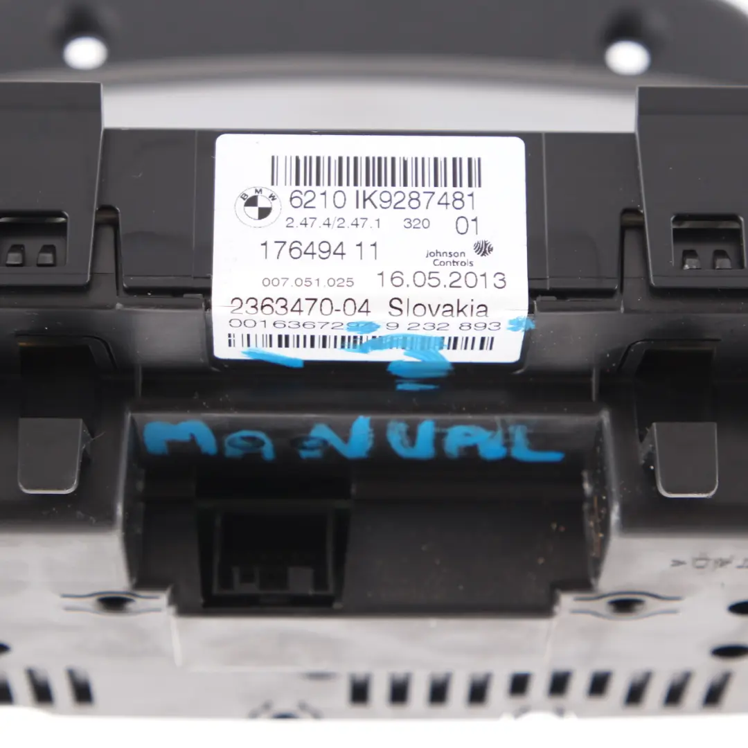 Instrument Cluster BMW F30 F31 Diesel Speedo Clocks Manual Transmission to with Part number 9232893 Instrument Cluster BMW F30 F31 Diesel Speedo Clocks Manual Transmission - SKU rhd-9232893-3 - Part number 9232893