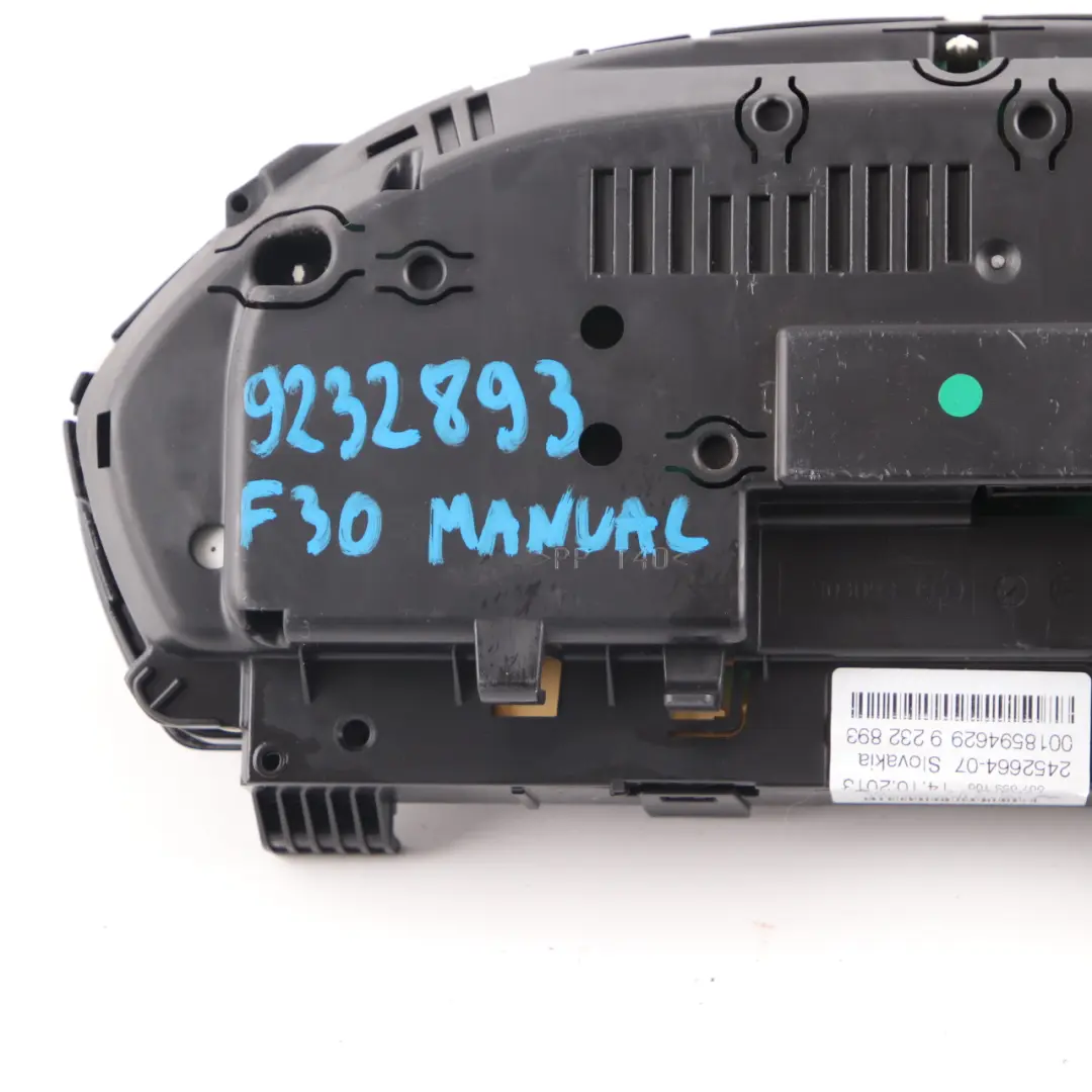 BMW 3 Series F30 Petrol Instrument Cluster Speedo Clocks Manual 9232893 - SKU rhd-9232893 - Part number 8718257