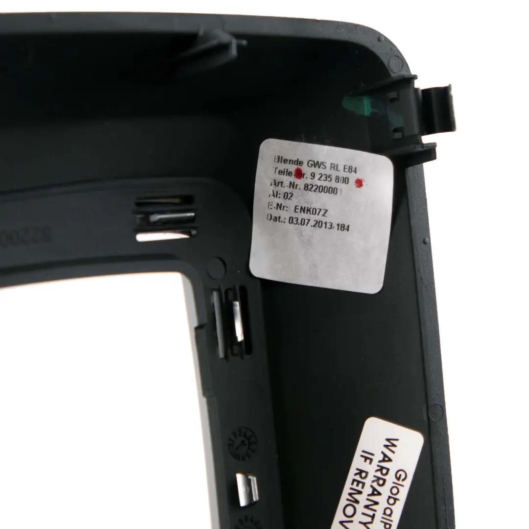 Lever Cover Preselect Steptronic Centre Console to BMW X1 E84 Gear with Part number 9235800 BMW X1 E84 Gear Lever Cover Preselect Steptronic Centre Console - SKU rhd-9235800 - Part number 9235800