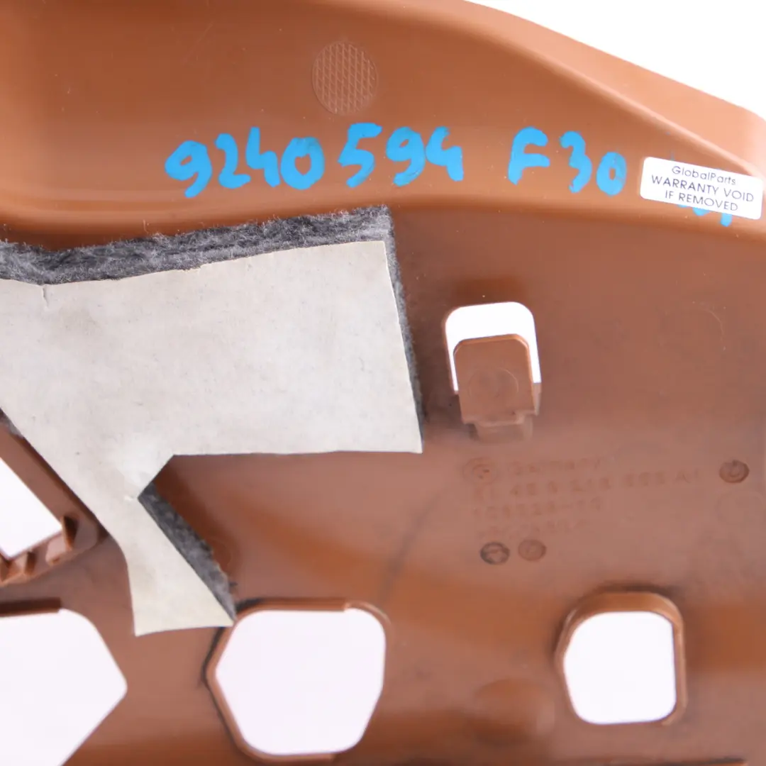  Dashboard Trim Panel BMW F30 F31 F32 Passenger Footwell Cover Brown - SKU rhd-9240594 - Part number 9240594