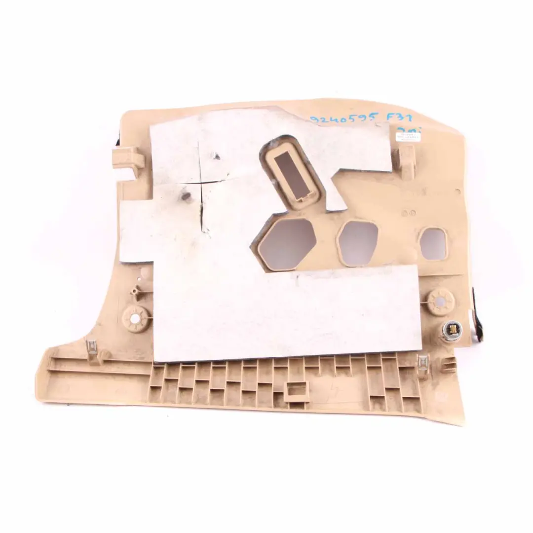 Dashboard Trim Panel BMW F30 F31 Passenger Footwell Cover Venetobeige 9218555 to with Part number 9240595 Dashboard Trim Panel BMW F30 F31 Passenger Footwell Cover Venetobeige 9218555 - SKU rhd-9240595 - Part number 9240595