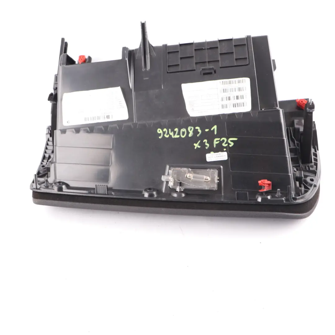 Glove Box BMW F25 F26 Dashboard Storage Tray Glovebox Black to with Part number 9242083 Glove Box BMW F25 F26 Dashboard Storage Tray Glovebox Black - SKU rhd-9242083-1 - Part number 9242083