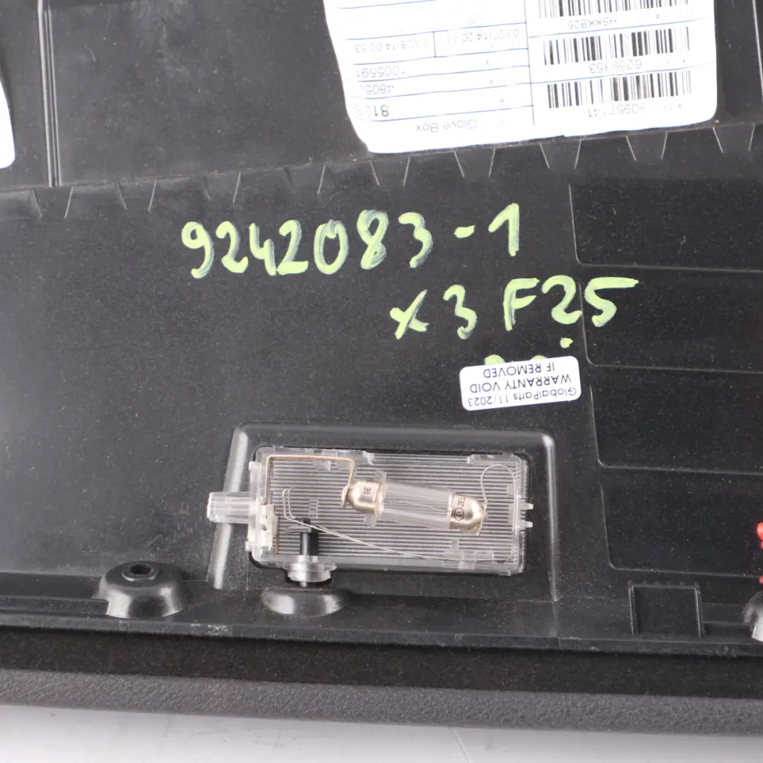  Glove Box BMW F25 F26 Dashboard Storage Tray Glovebox Black - SKU rhd-9242083-1 - Part number 9242083