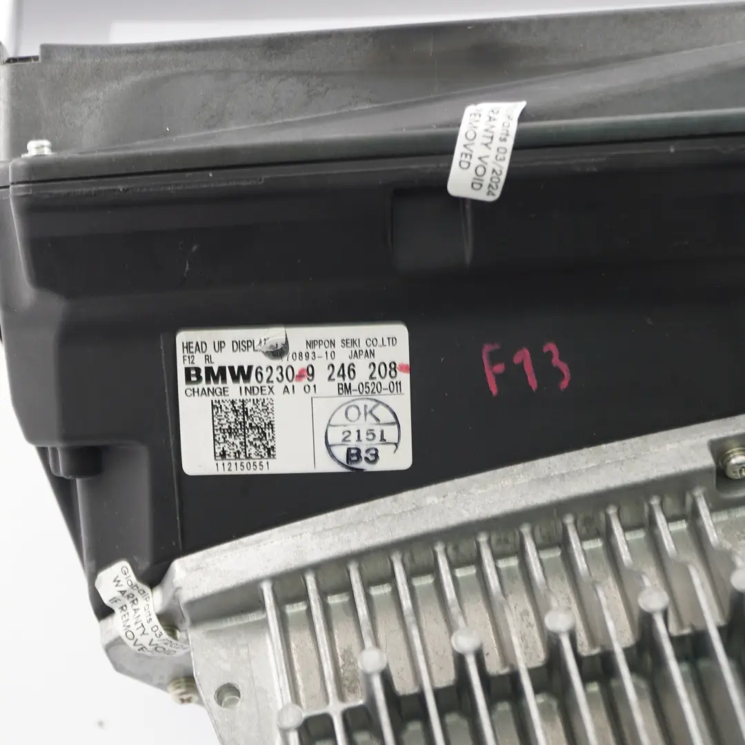 Head Up Display BMW F12 F13 Hud Projector Dash Screen Control Module to with Part number 9246208 Head Up Display BMW F12 F13 Hud Projector Dash Screen Control Module - SKU rhd-9246208 - Part number 9246208