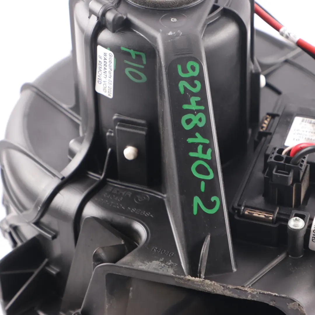 BMW F01 F10 F11 F12 Air Heater Fan Blower Unit Motor - SKU rhd-9248170-2 - Part number 9248170