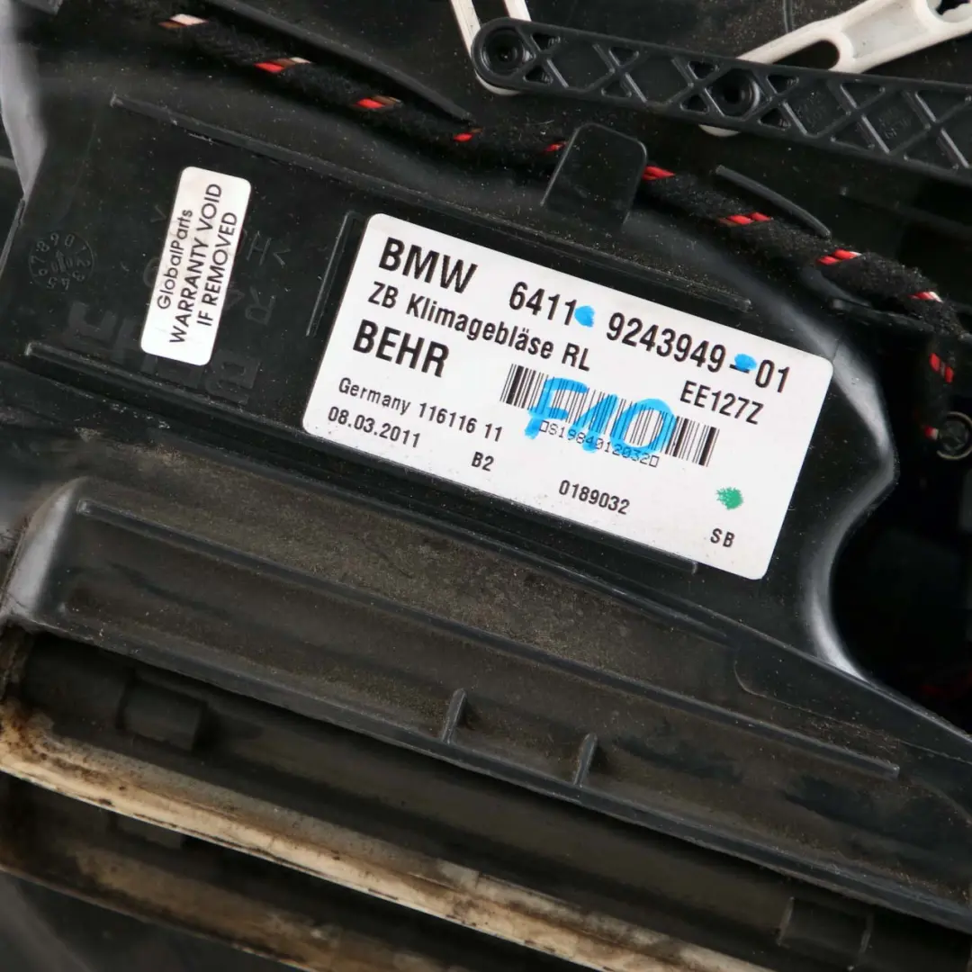 BMW 5 7 Series F01 F07 F10 F11 Air Heater Fan Blower Unit Motor 9243949 - SKU rhd-9248170 - Part number 9248170