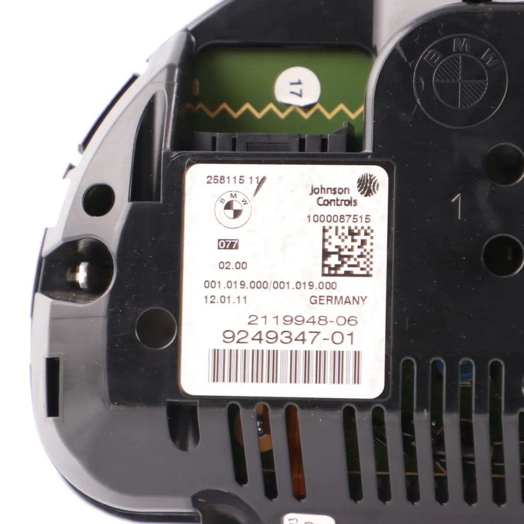 Instrument Cluster BMW F10 F11 Diesel Speedo Clocks Unit Manual to with Part number 9249347 Instrument Cluster BMW F10 F11 Diesel Speedo Clocks Unit Manual - SKU rhd-9249347-3 - Part number 9249347