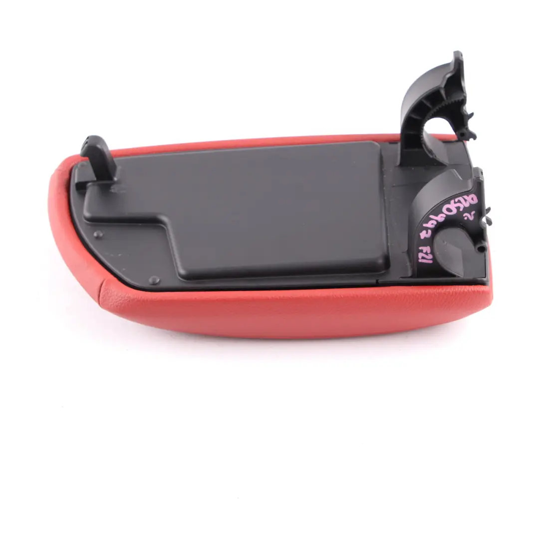 Centre Armrest Arm Rest Tray Cover Leather Dakota Korall-Rot to BMW F20 F22 with Part number 9250997 BMW F20 F22 Centre Armrest Arm Rest Tray Cover Leather Dakota Korall-Rot - SKU rhd-9250997 - Part number 9250997