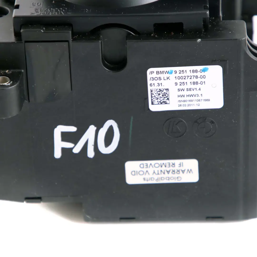 BMW 5 F10 F11 Gearshift Gear Selector Switch Automatic Transmission - SKU rhd-9251188 - Part number 9251188