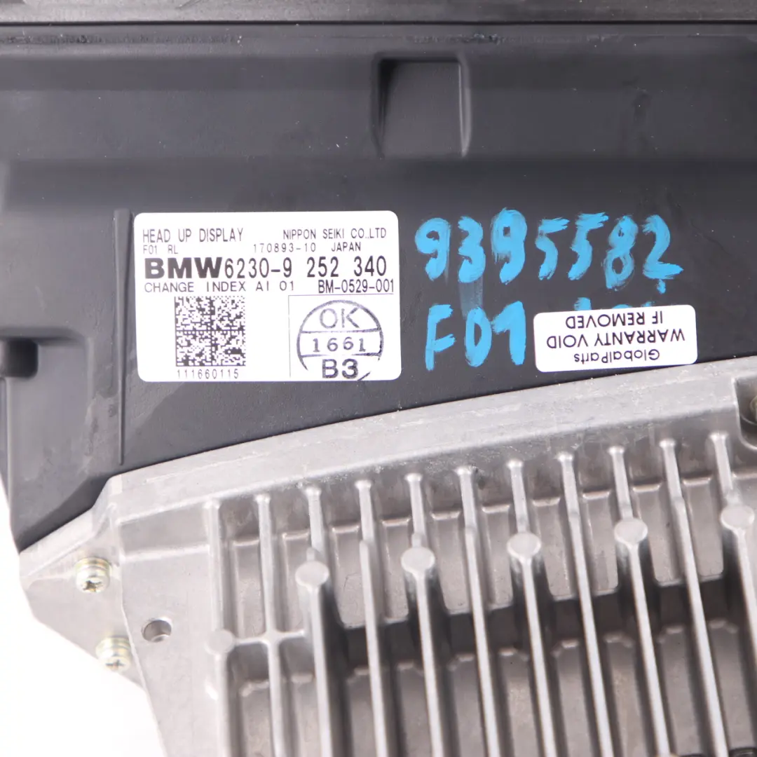  Head-Up Display BMW F01 F02 Hud Project Dash Screen Control Unit Module - SKU rhd-9252340 - Part number 9252340