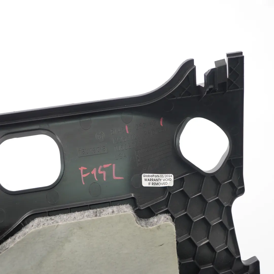  Panel BMW X5 F15 Instrument Trim Fotweell Panel Bottom Left Black - SKU rhd-9252421 - Part number 9252421