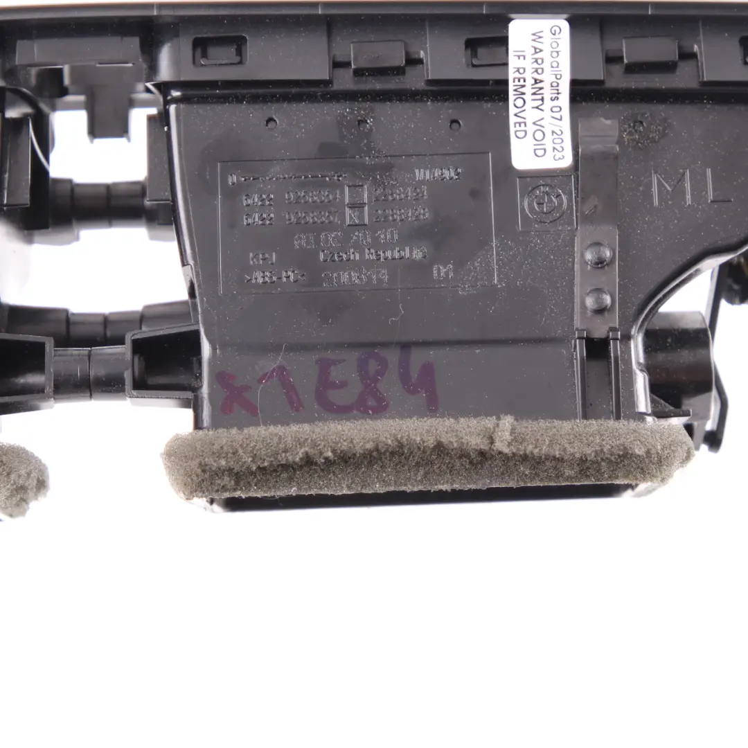 Grille BMW X1 E84 Fresh Center Vent Dash Dashboard to Air with Part number 9258357 Air Grille BMW X1 E84 Fresh Center Vent Dash Dashboard - SKU rhd-9258357-1 - Part number 9258357