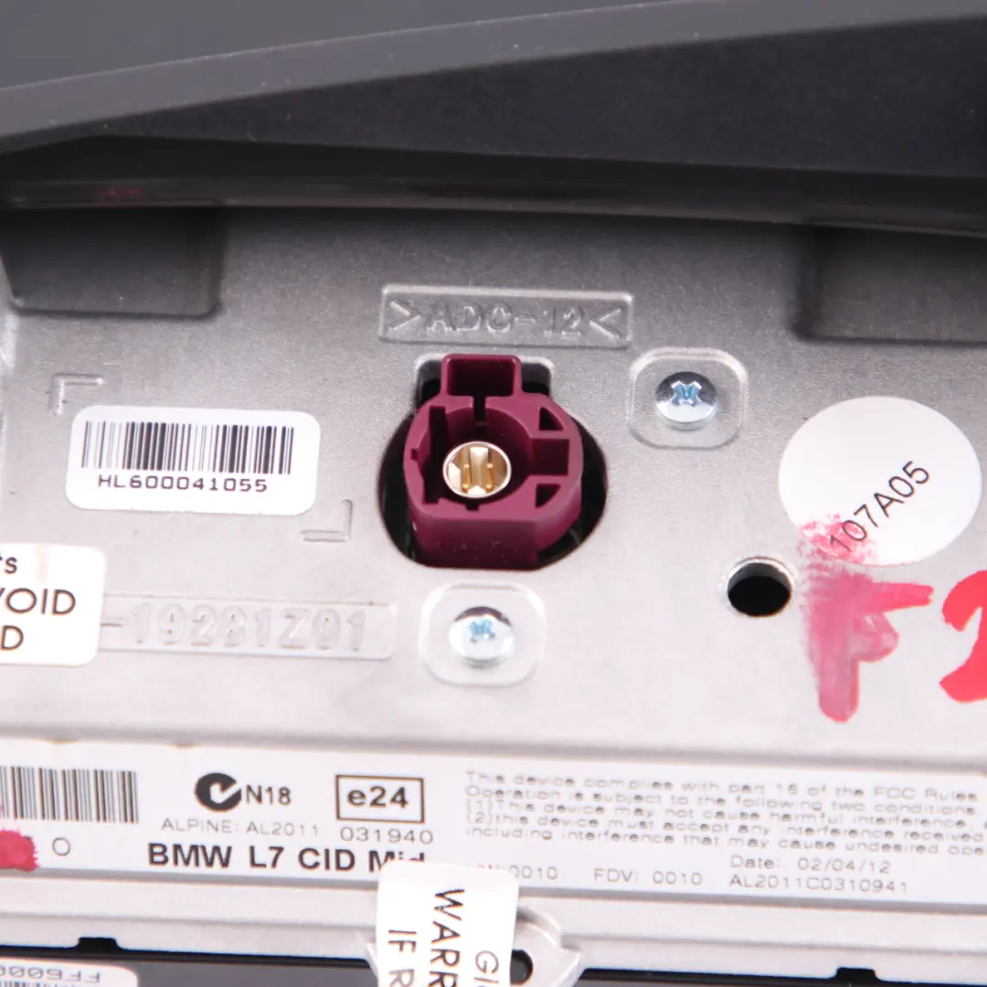 BMW 1 2 Series F20 F21 F22 F23 Central Information Display Screen 6,5" 9259899 - SKU rhd-9259899 - Part number 9322122