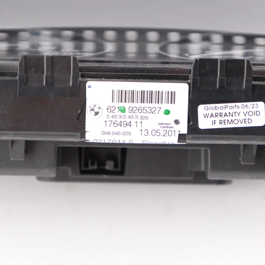 Instrument Cluster Speedo Clocks Meter Manual to BMW X3 F25 Diesel with Part number 9265327 BMW X3 F25 Diesel Instrument Cluster Speedo Clocks Meter Manual - SKU rhd-9265327 - Part number 9265327