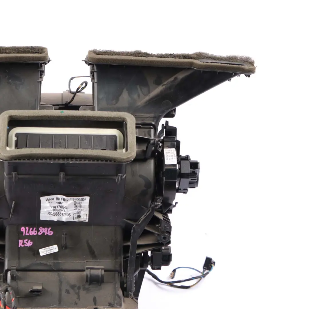 Heater Air Conditioning A/C Blower Matrix Box Valeo Diesel 9240708 to Mini R56 R57 with Part number 9266896 Mini R56 R57 Heater Air Conditioning A/C Blower Matrix Box Valeo Diesel 9240708 - SKU rhd-9266896 - Part number 9266896