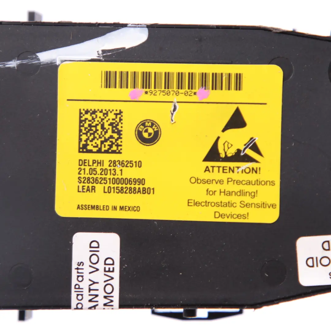 BMW E81 E87 E90 E92 F25 Switch Seat Adjusting Front Right O/S - SKU rhd-9275070 - Part number 9275070