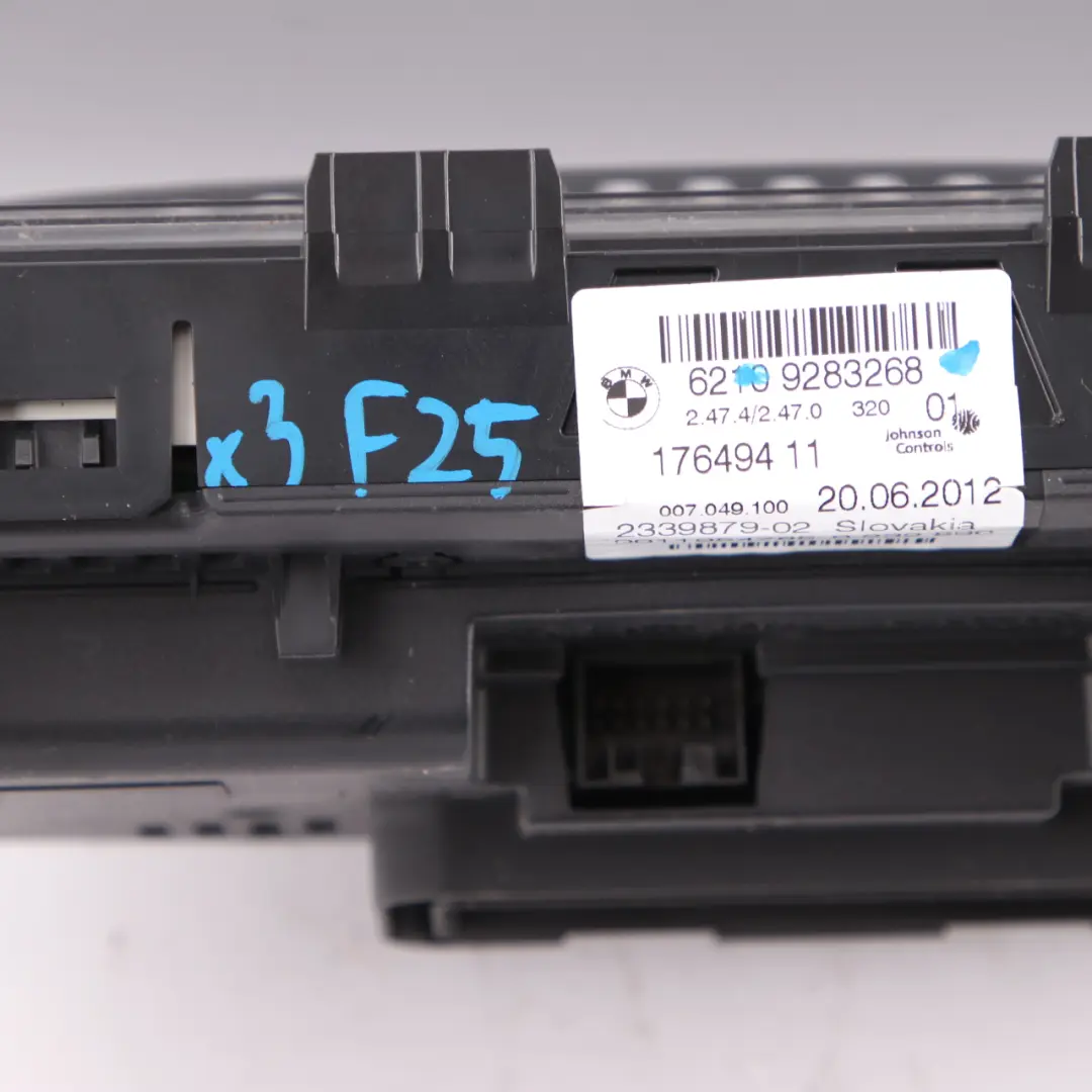 BMW X3 F25 Diesel Speedo Clocks Instrument Cluster MPH Automatic - SKU rhd-9283268 - Part number 9283268