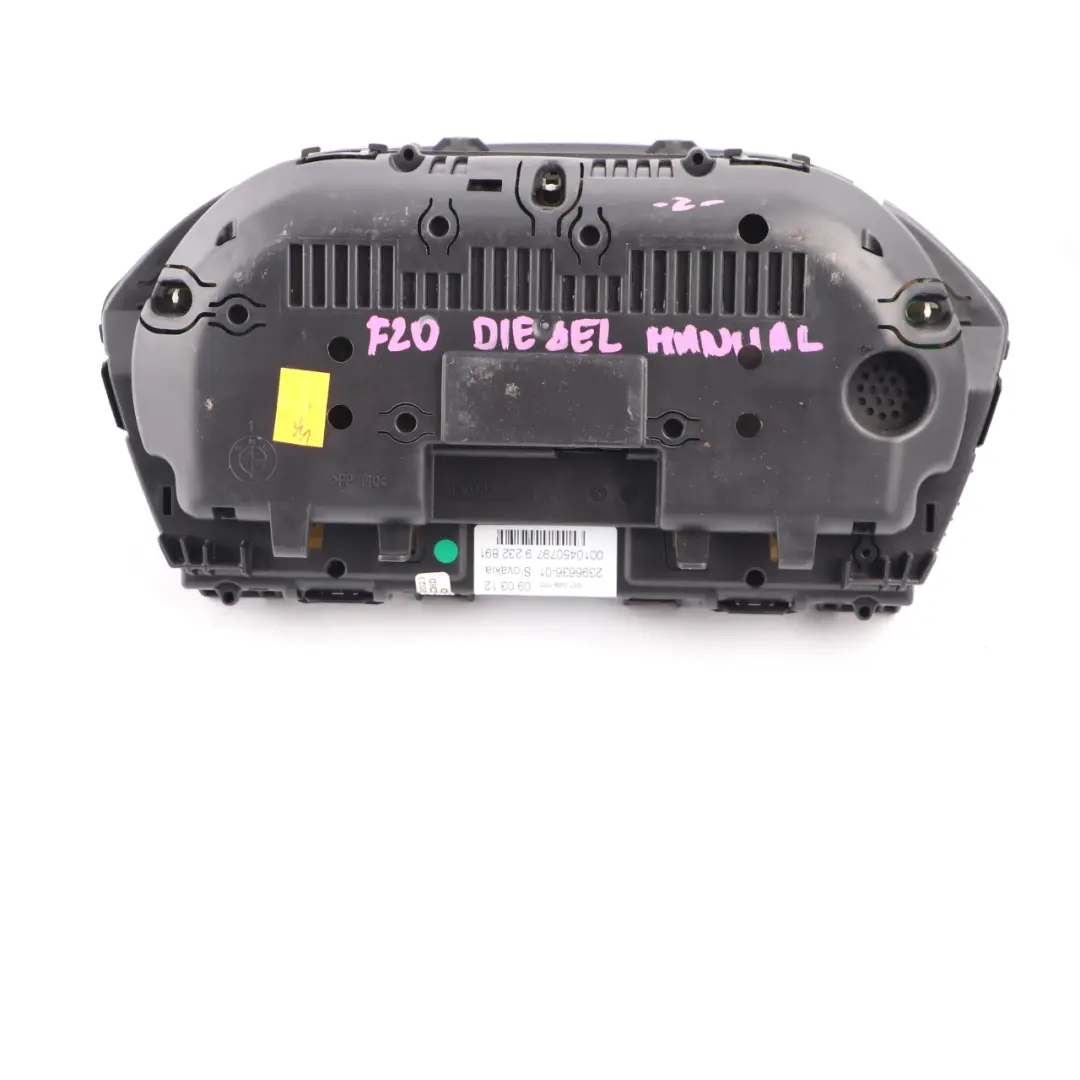 Instrument Cluster BMW F20 F21 Diesel Speedo Clocks Meter Manual to with Part number 9283278 Instrument Cluster BMW F20 F21 Diesel Speedo Clocks Meter Manual - SKU rhd-9283278 - Part number 9283278