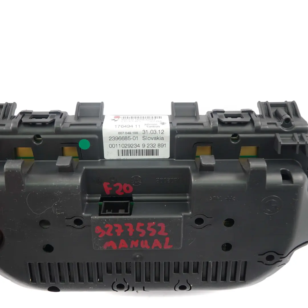  Instrument Cluster BMW F20 Petrol Speedo Clocks MPH Manual Transmission - SKU rhd-9283287 - Part number 9283287