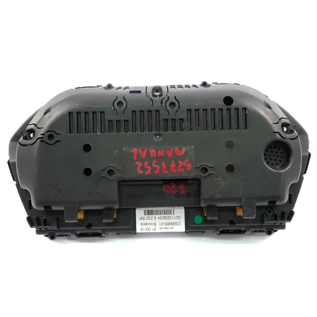  Instrument Cluster BMW F20 Petrol Speedo Clocks MPH Manual Transmission - SKU rhd-9283287 - Part number 9283287