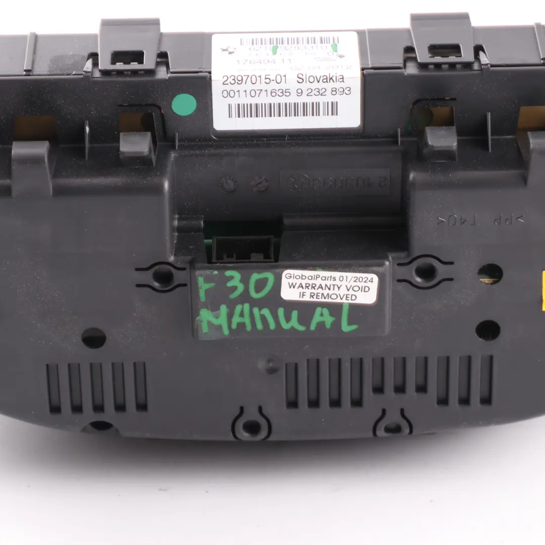 Instrument Cluster BMW F30 F31 Petrol Speedo Clocks Meter Manual to with Part number 9283310 Instrument Cluster BMW F30 F31 Petrol Speedo Clocks Meter Manual - SKU rhd-9283310 - Part number 9283310