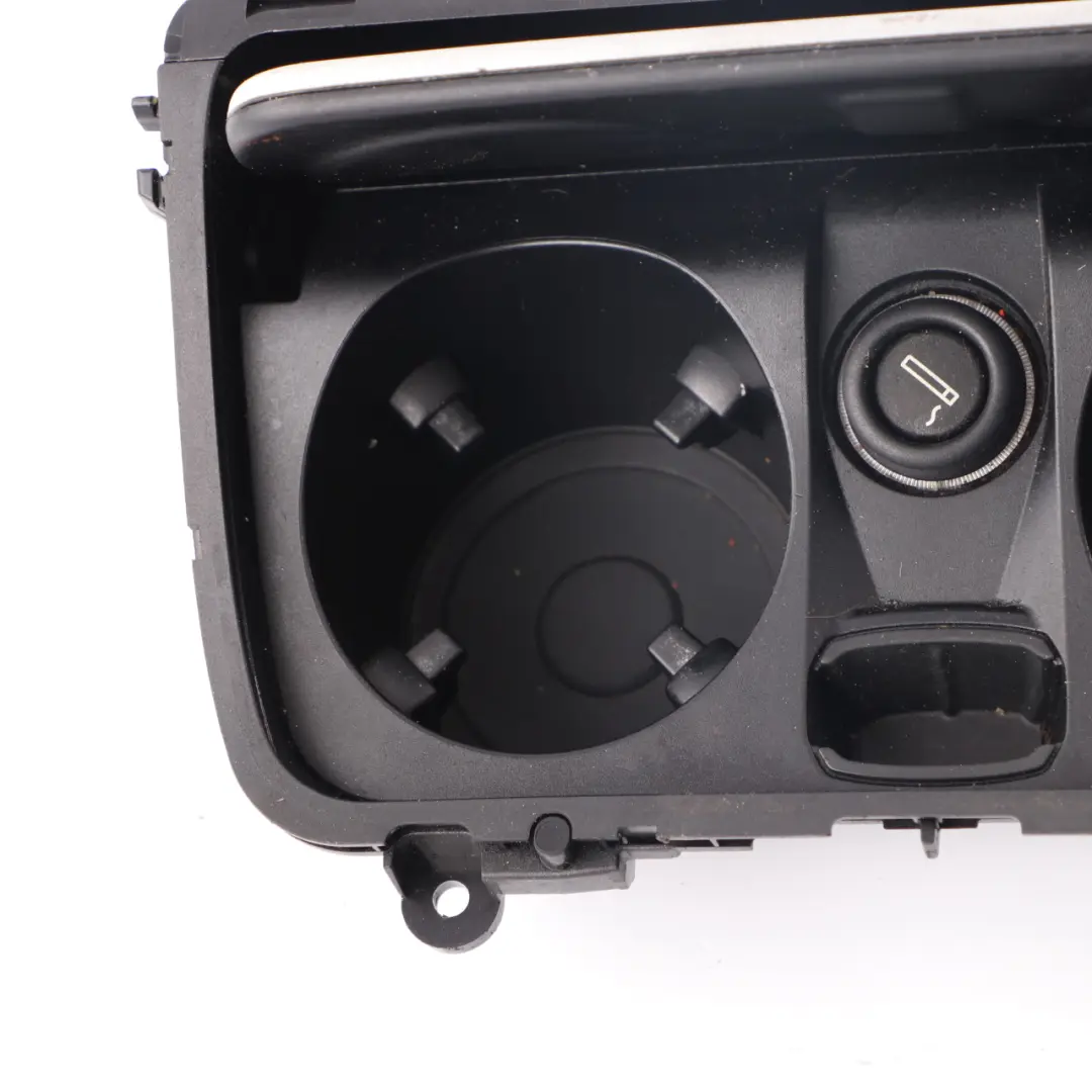 Holder BMW F10 F11 LCI Trim Cover Storage Centre Console Tray Silver to Cup with Part number 9283611 Cup Holder BMW F10 F11 LCI Trim Cover Storage Centre Console Tray Silver - SKU rhd-9283611-2 - Part number 9283611