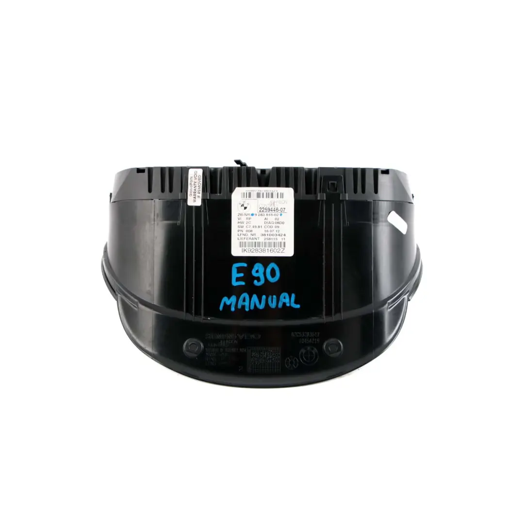 Instrument Cluster Speedo Clocks MPH Diesel Manual to BMW 3 X1 E84 E90 E91 with Part number 9283816 BMW 3 X1 E84 E90 E91 Instrument Cluster Speedo Clocks MPH Diesel Manual - SKU rhd-9283816 - Part number 9283816