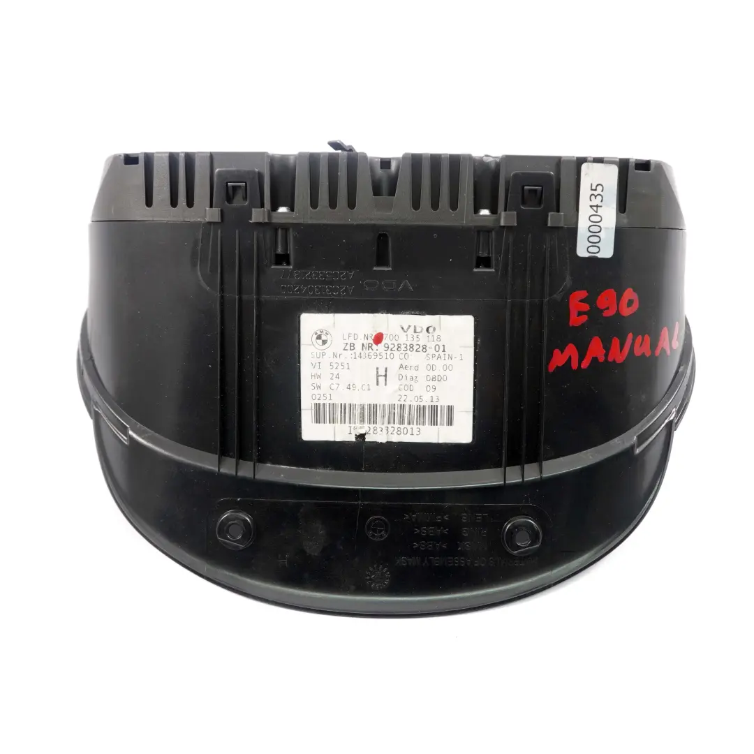 Instrument Cluster BMW E90 E91 E92 Petrol Speedometer Manual Dash to with Part number 9283828 Instrument Cluster BMW E90 E91 E92 Petrol Speedometer Manual Dash - SKU rhd-9283828 - Part number 9283828