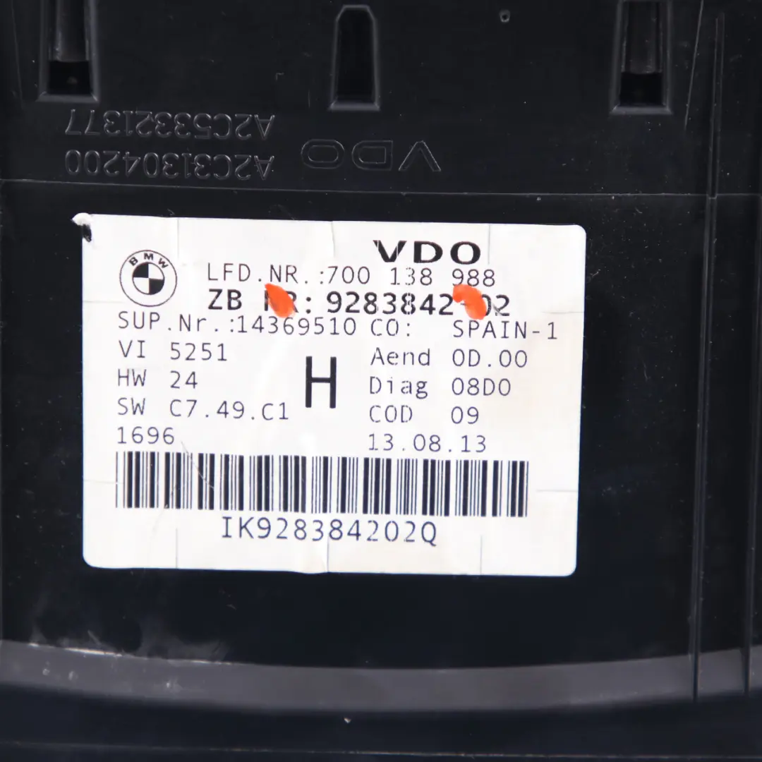 Instrument Cluster BMW E84 E90 E92 Diesel Speedometer Clocks Automatic to with Part number 9283842 Instrument Cluster BMW E84 E90 E92 Diesel Speedometer Clocks Automatic - SKU rhd-9283842 - Part number 9283842