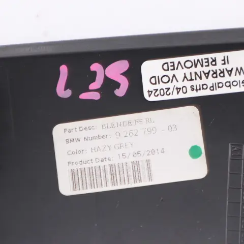 Decorative Trim Dash Secret Compartment Cover Set Hazy Grey to Mini Cooper F55 F56 with Part number 9283879 Mini Cooper F55 F56 Decorative Trim Dash Secret Compartment Cover Set Hazy Grey - SKU rhd-9283879 - Part number 9283879