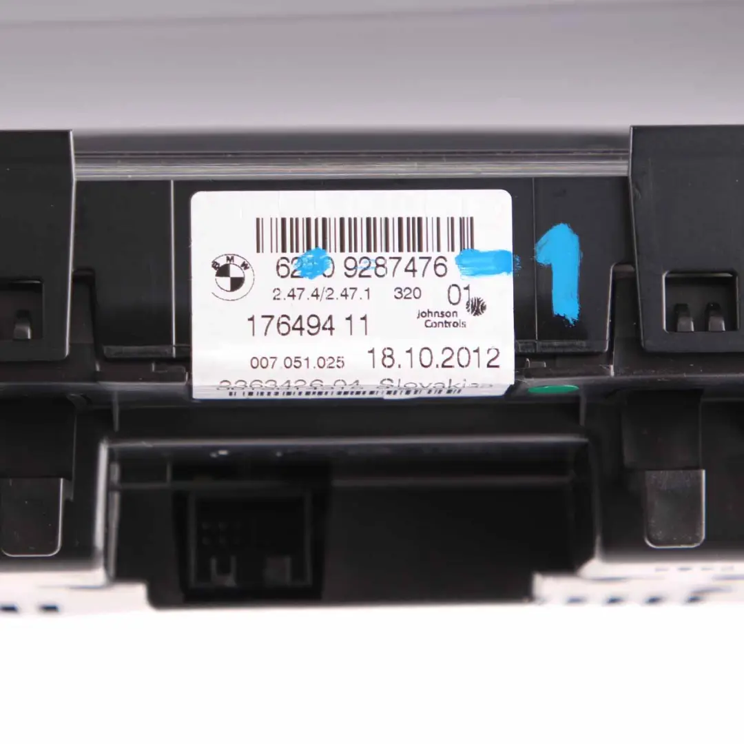 Instrument Cluster BMW F30 F31 Petrol Speedo Clocks Module MPH Automatic to with Part number 9287476 Instrument Cluster BMW F30 F31 Petrol Speedo Clocks Module MPH Automatic - SKU rhd-9287476-1 - Part number 9287476