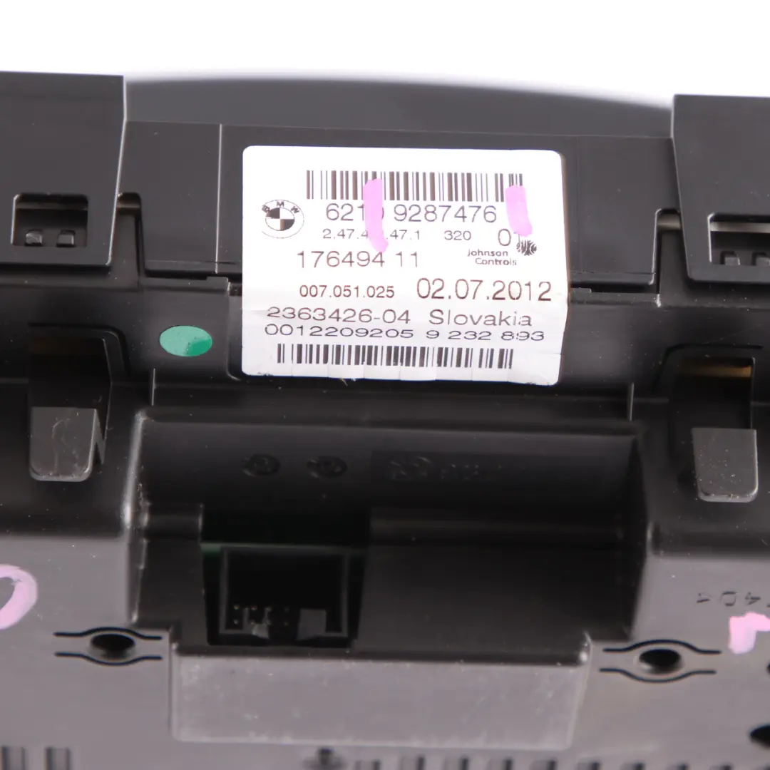 Instrument Cluster BMW F30 F31 Petrol Speedo Clocks Module MPH Manual to with Part number 9287476 Instrument Cluster BMW F30 F31 Petrol Speedo Clocks Module MPH Manual - SKU rhd-9287476 - Part number 9287476