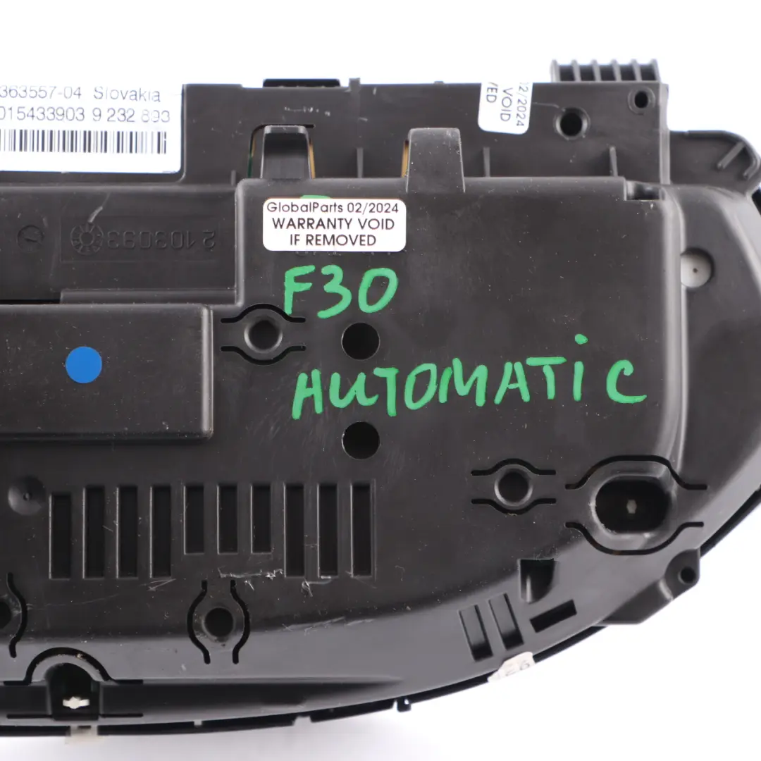 Instrument Cluster BMW F30 F31 Diesel Speedo Clocks Meter Automatic to with Part number 9287495 Instrument Cluster BMW F30 F31 Diesel Speedo Clocks Meter Automatic - SKU rhd-9287495-1 - Part number 9287495