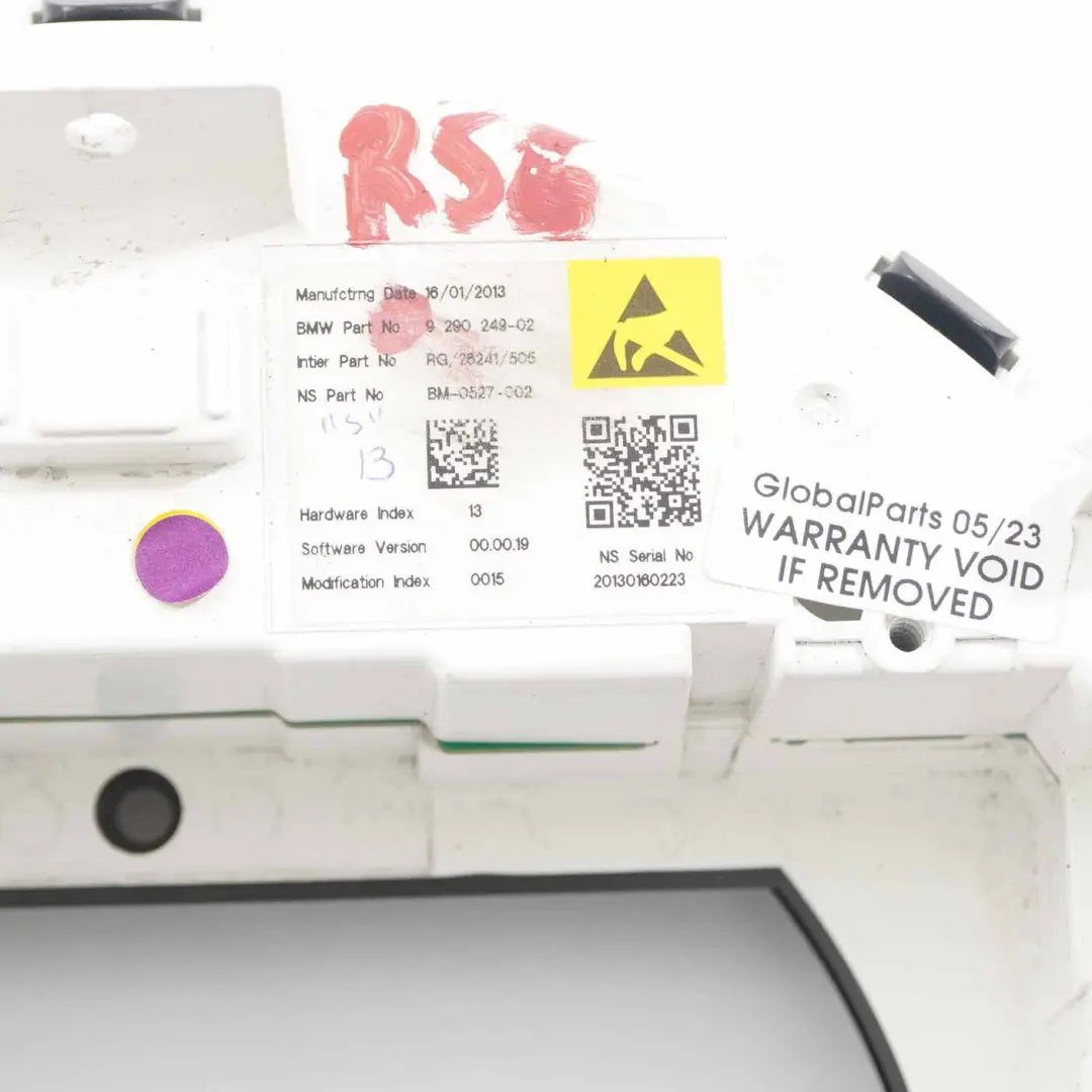 Instrument Cluster Mini R55 R56 R57 R60 Speedo Navigation Display Cover - SKU rhd-9290249 - Part number 9290249