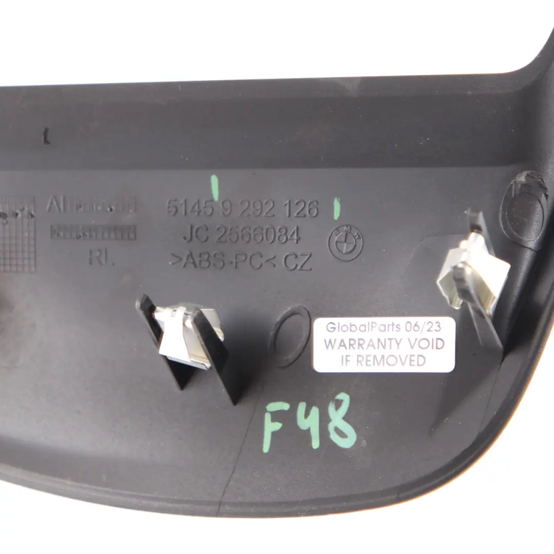 Head-Up Display Frame BMW X1 F48 X2 F39 Trim Cover Dashboard Screen to with Part number 9292126 Head-Up Display Frame BMW X1 F48 X2 F39 Trim Cover Dashboard Screen - SKU rhd-9292126 - Part number 9292126