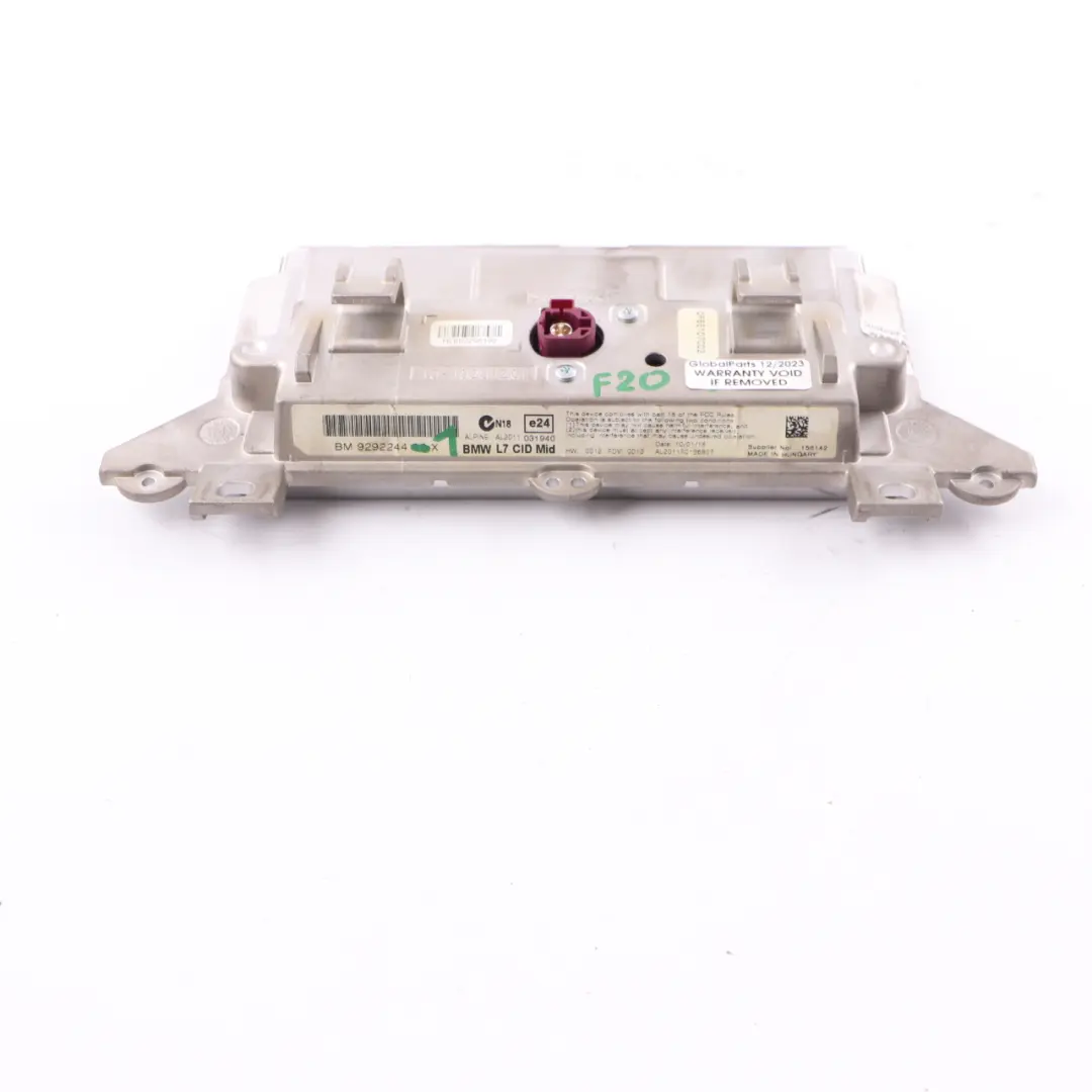 Central Information Display Screen 6,5" Radio Nav to BMW F20 F21 F22 F23 with Part number 9292244 BMW F20 F21 F22 F23 Central Information Display Screen 6,5" Radio Nav - SKU rhd-9292244-1 - Part number 9292244