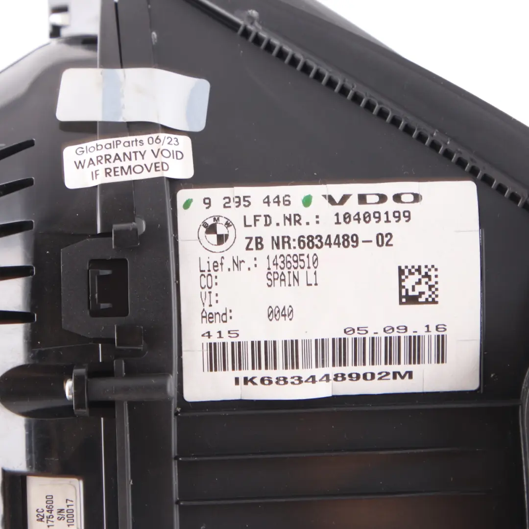 Instrument Cluster Speedo Clocks Meter Automatic to BMW X1 F48 Diesel with Part number 9295446 BMW X1 F48 Diesel Instrument Cluster Speedo Clocks Meter Automatic - SKU rhd-9295446 - Part number 9295446