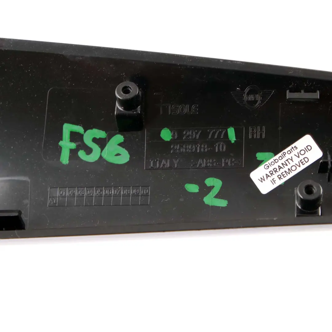 Dashboard Trim Mini F55 F56 Decorative Cover Secret Compartment Piano Black to with Part number Dashboard Trim Mini F55 F56 Decorative Cover Secret Compartment Piano Black - SKU rhd-9297777-2 - Part number