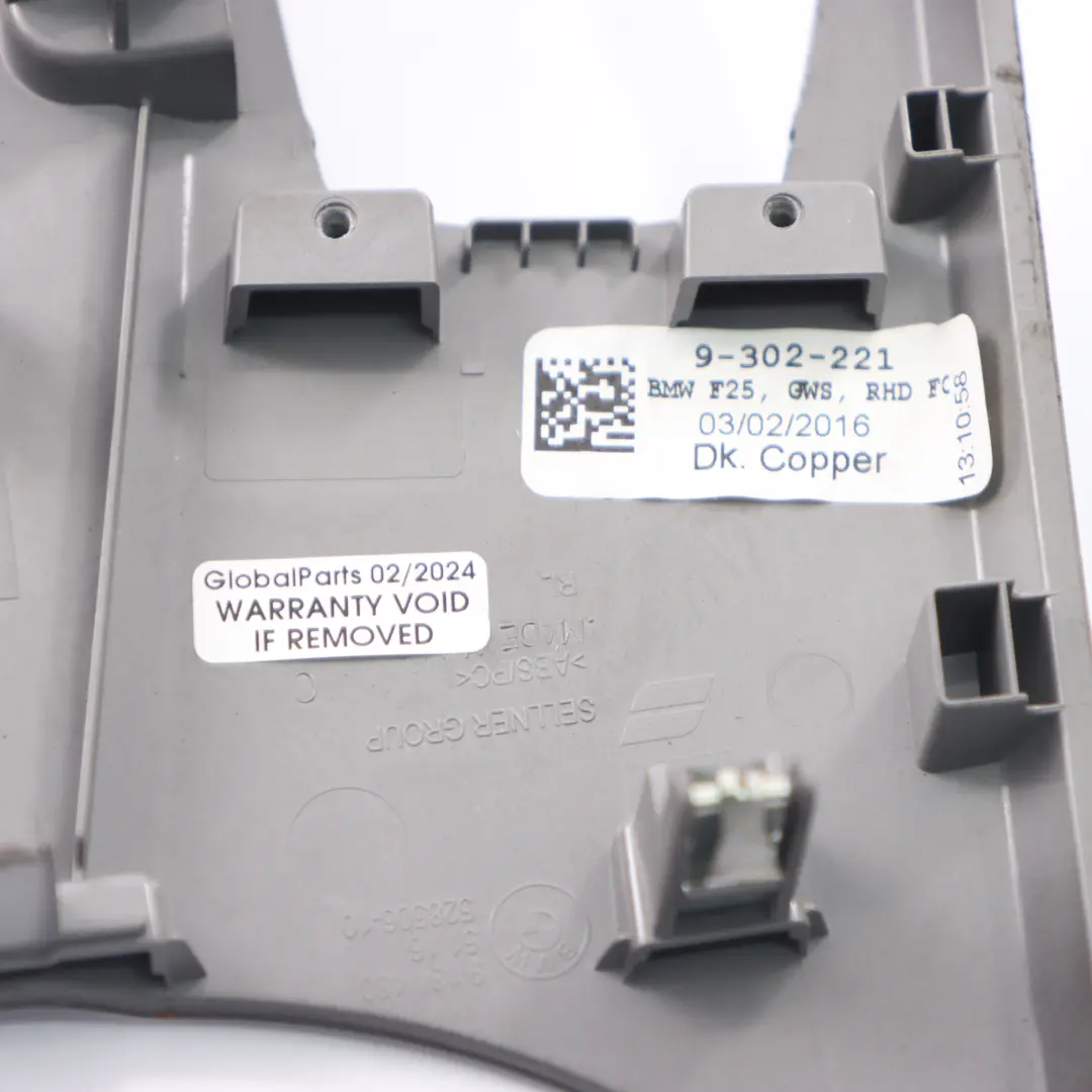 BMW X3 F25 Centre Console Cover Gear Selector Trim Frame Dark Copper - SKU rhd-9302221 - Part number 9302221