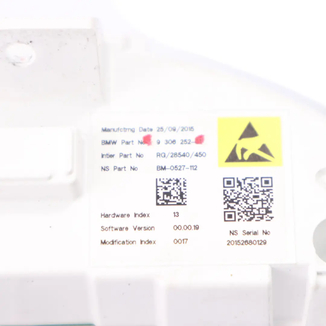  Instrument Cluster Mini R56 R58 Speedo Navigation Display Screen Cover - SKU rhd-9306252 - Part number 9306252