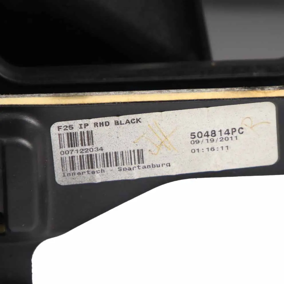 Dashboard Dash Panel BMW X3 F25 Trim Panel Covering Black to with Part number 9311560 Dashboard Dash Panel BMW X3 F25 Trim Panel Covering Black - SKU rhd-9311560 - Part number 9311560