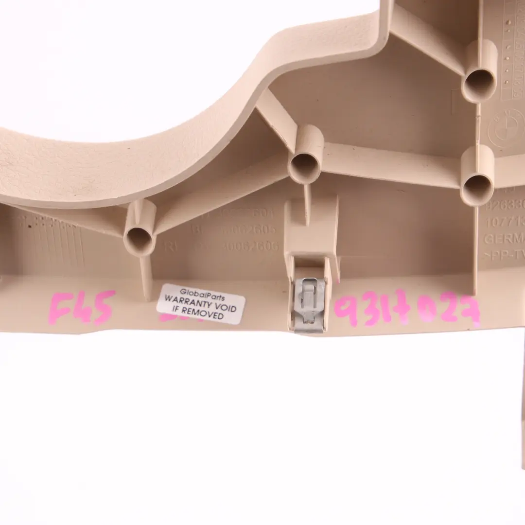 Trim Cover Instrument Panel Driver Bottom Canberra Beige to BMW F45 F46 with Part number 9317027 BMW F45 F46 Trim Cover Instrument Panel Driver Bottom Canberra Beige - SKU rhd-9317027 - Part number 9317027