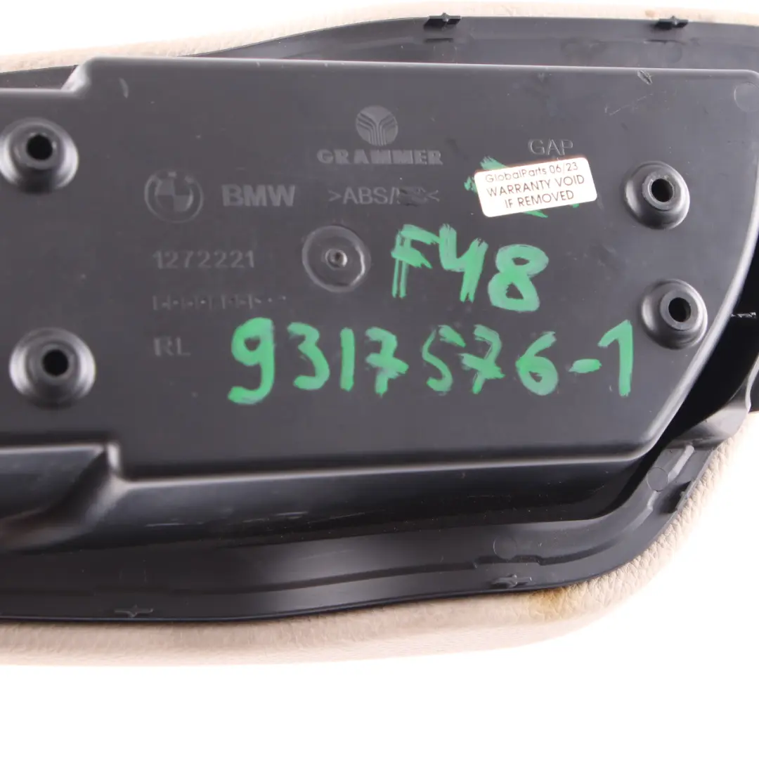 Centre Console Armrest BMW F45 F46 X1 F48 X2 F39 Arm Rest Cover Leather Oyster to with Part number 9317576 Centre Console Armrest BMW F45 F46 X1 F48 X2 F39 Arm Rest Cover Leather Oyster - SKU rhd-9317576-1 - Part number 9317576