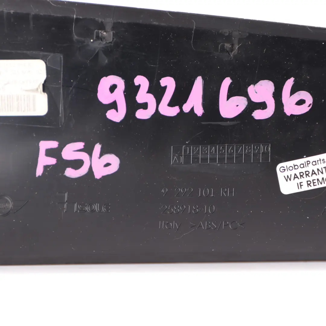 Mini F55 F56 Dashboard Trim Panel Left N/S Strip Cover Black Checkered 9292101 - SKU rhd-9321696 - Part number 9321696