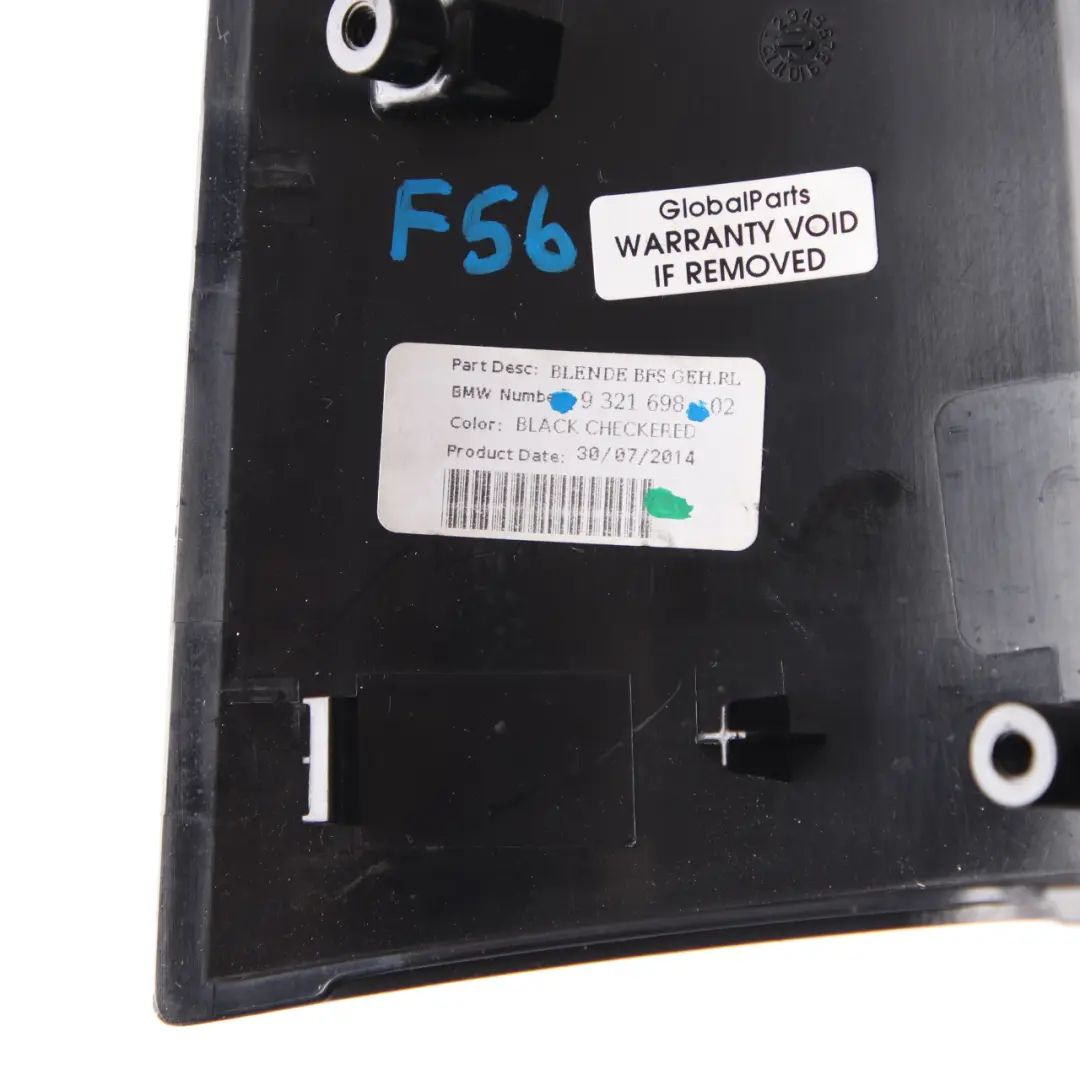 Decorative Strip Cooper S Dashboard Interior Trim Cover Checkered to Mini F55 F56 with Part number 9321698 Mini F55 F56 Decorative Strip Cooper S Dashboard Interior Trim Cover Checkered - SKU rhd-9321698 - Part number 9321698