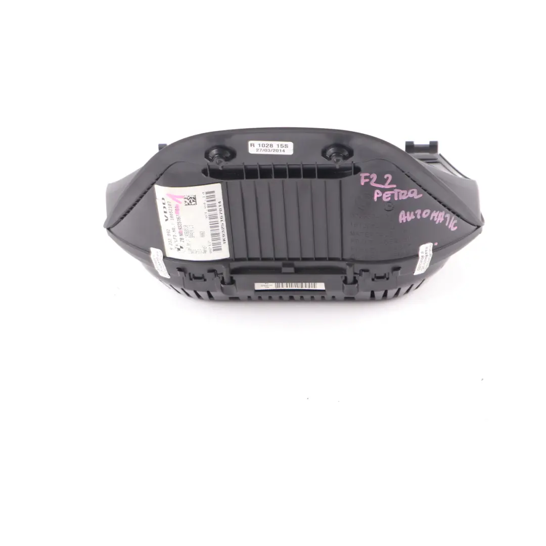 Instrument Cluster BMW F20 F21 F30 Speedo Clocks Meter Petrol Automatic - SKU rhd-9325167-1 - Part number 9325167